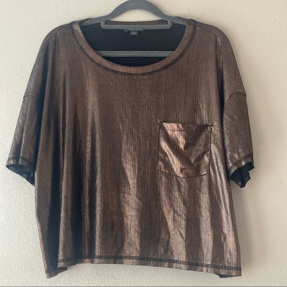 Wild Fable Gold Shiny Pocket Tee